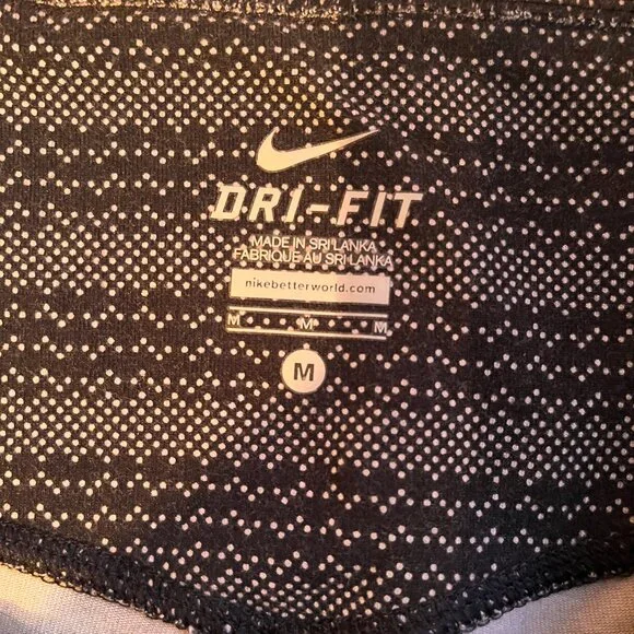 Nike Black + Grey Capri Legging Medium - Picture 3 of 5